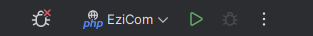 The 'Play' button is used to start the web server, and the listener is disabled.