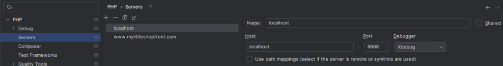 The ‘Server’ mapping tying code to the web server